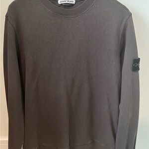 Stone Island Taupe Sweatshirt with Logo Patch